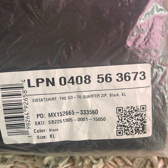 Fabletics The Go-To Quarter Zip black XL NEW unisex - Picture 7 of 7